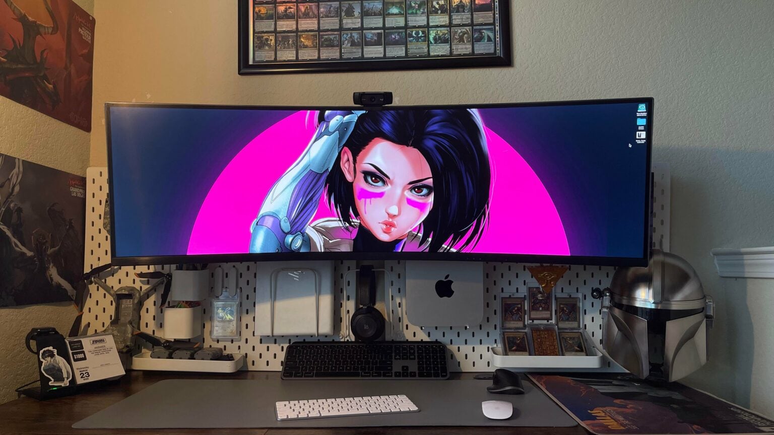 This Mac Studio setup's owner said they had to go out and buy a Magic Keyboard and Magic Mouse because they couldn't pair their Logitech input devices.