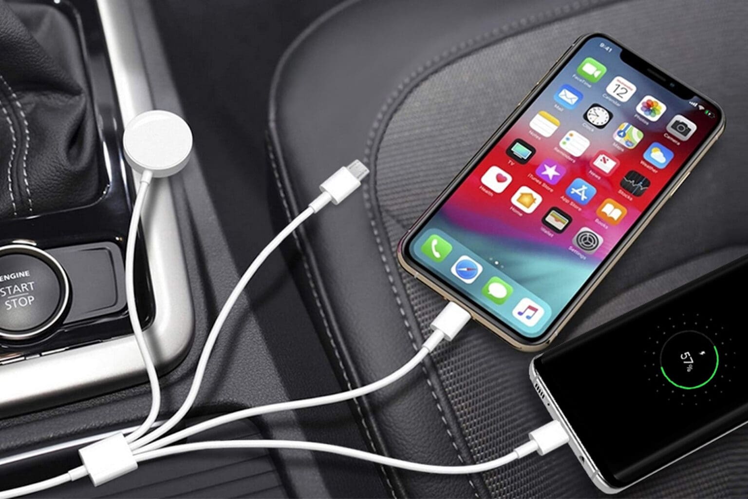 This charging cable can handle 4 devices at once including Apple