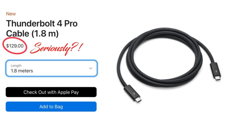 Apple just can’t resist BS like its $129 Thunderbolt cable. This Apple cord costs about twice what it ought to. But there are good alternatives at reasonable prices.