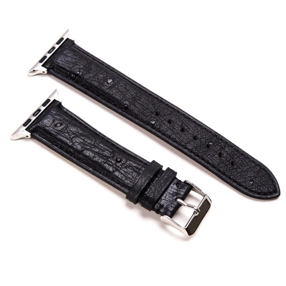 Blushark apple apple watch band ostrich leather black 28311931158610_972x972 Among the premium leather bands, you can choose crocodile or ostrich leather.
