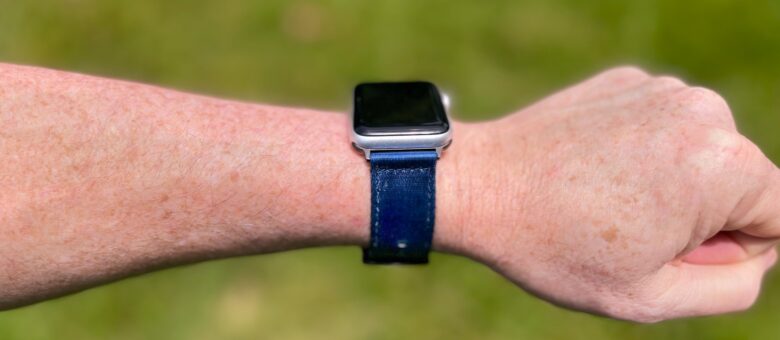 BluShark AlphaPremier Apple Watch Band on wrist