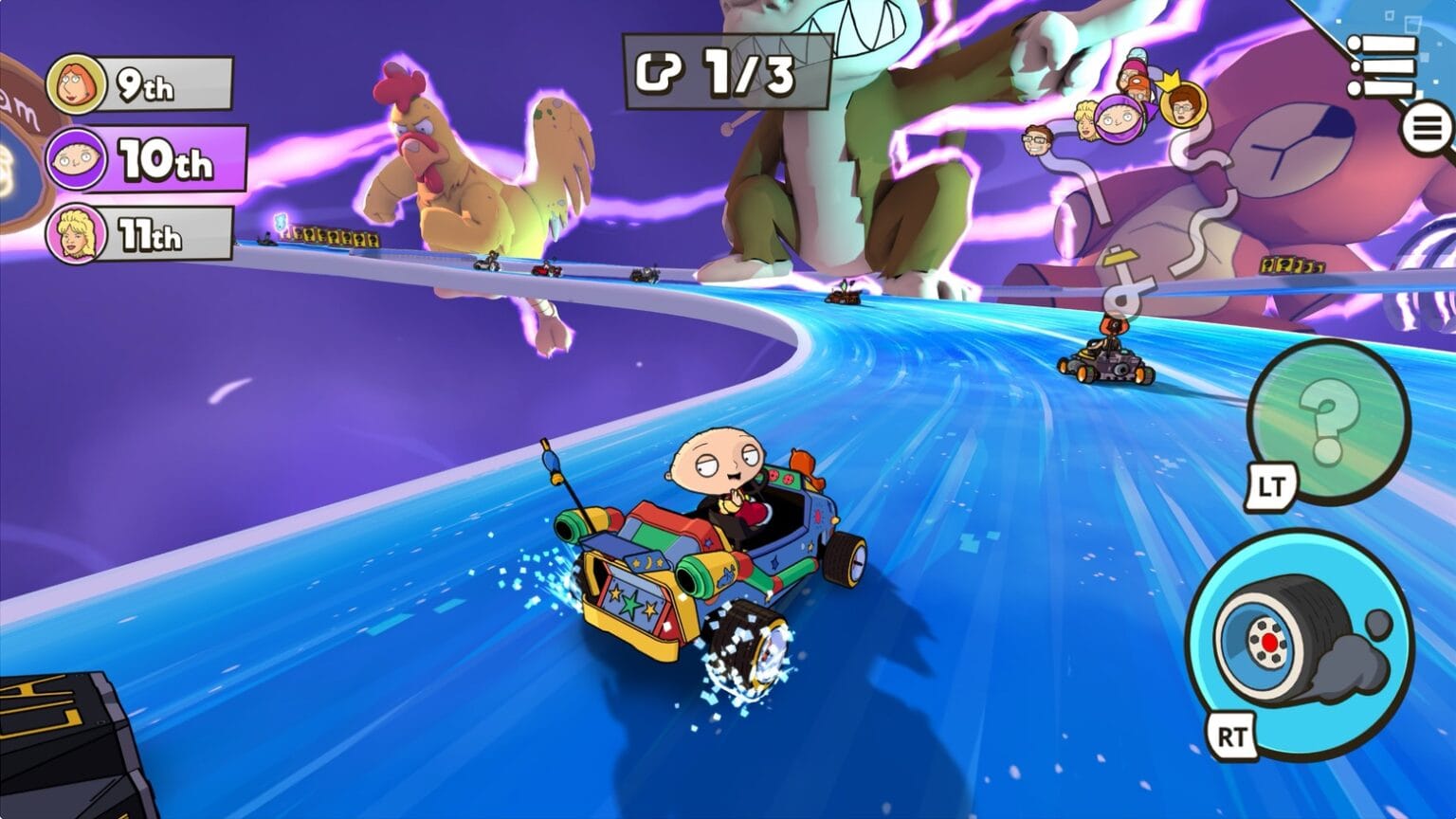 Outrace 'Family Guy' and 'King of the Hill' characters in Warped Kart Racers