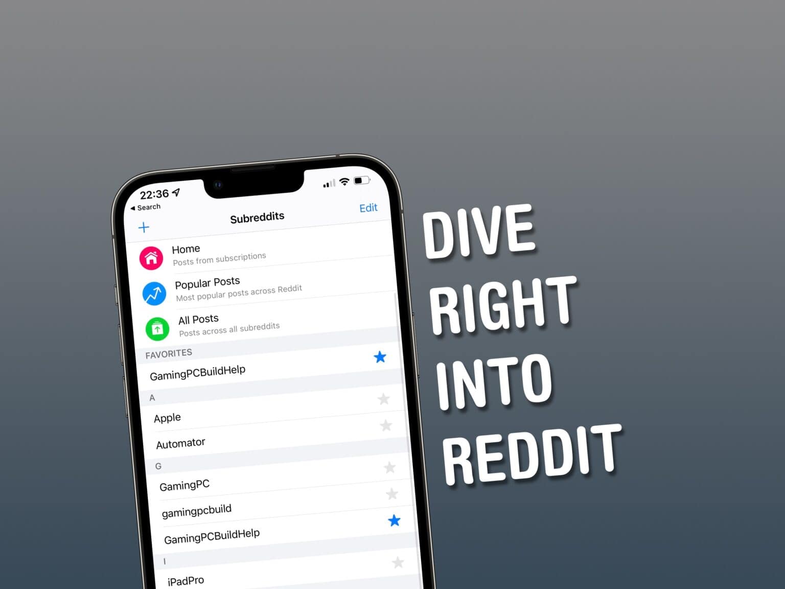 Apollo Reddit client on iPhone