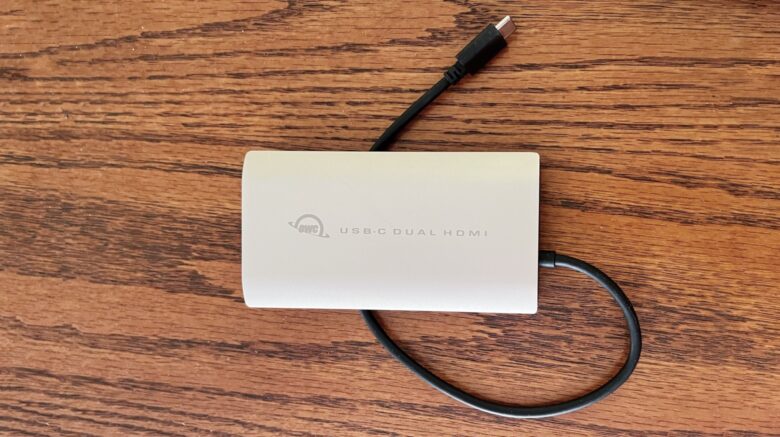 OWC USB-C Dual HDMI 4K Display Adapter with DisplayLink is very portable
