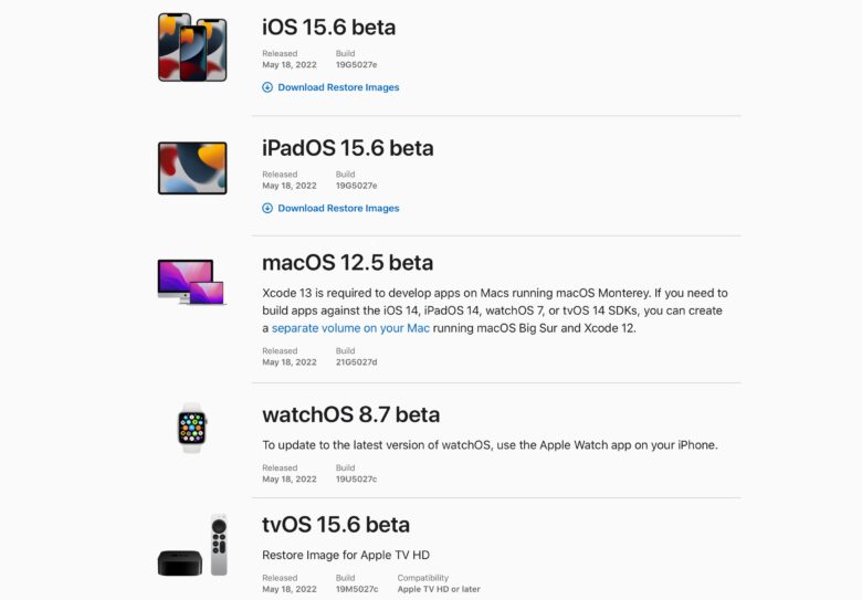 Apple began betas testing for all its operating systems. 