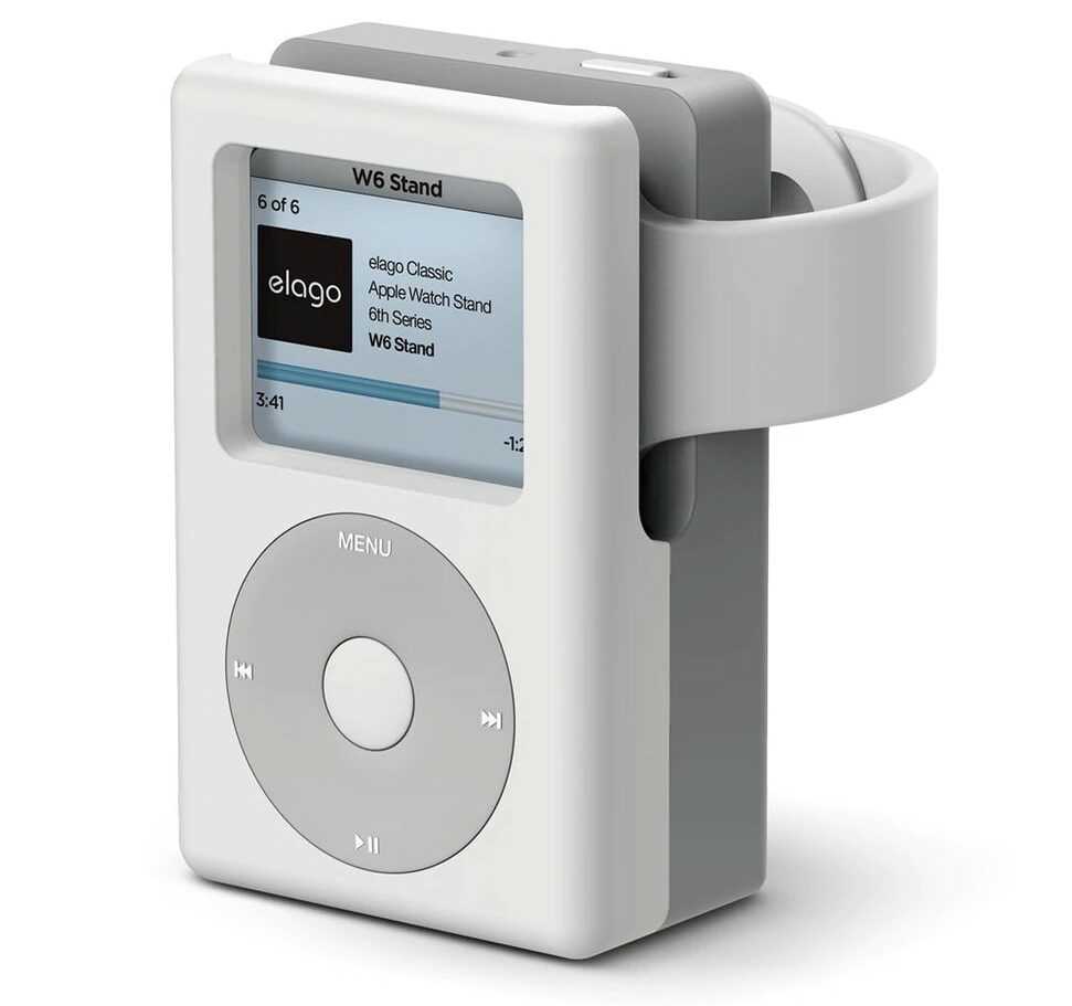The W6 Stand for Apple Watch looks just like an iPod.