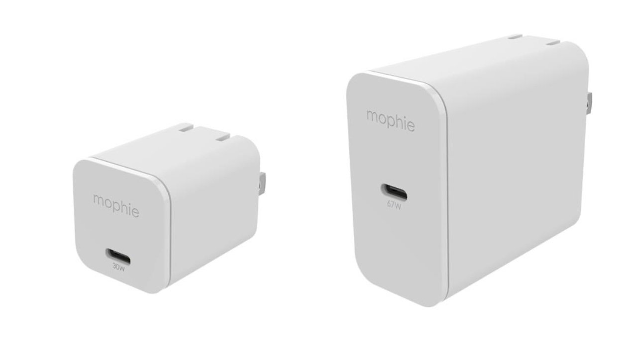 Apple sells Mophie's new GaN charger in two sizes. 