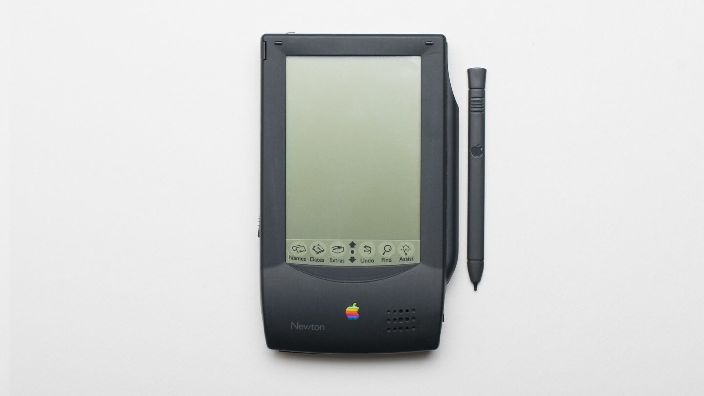 Newton MessagePad prototype with stylus.