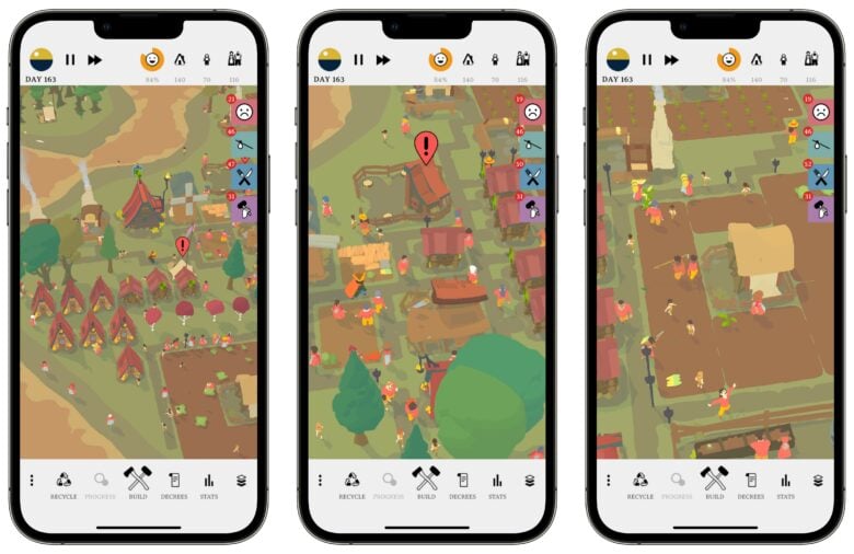 Outlanders sim game on iPhone: A whole load of tactical fun.