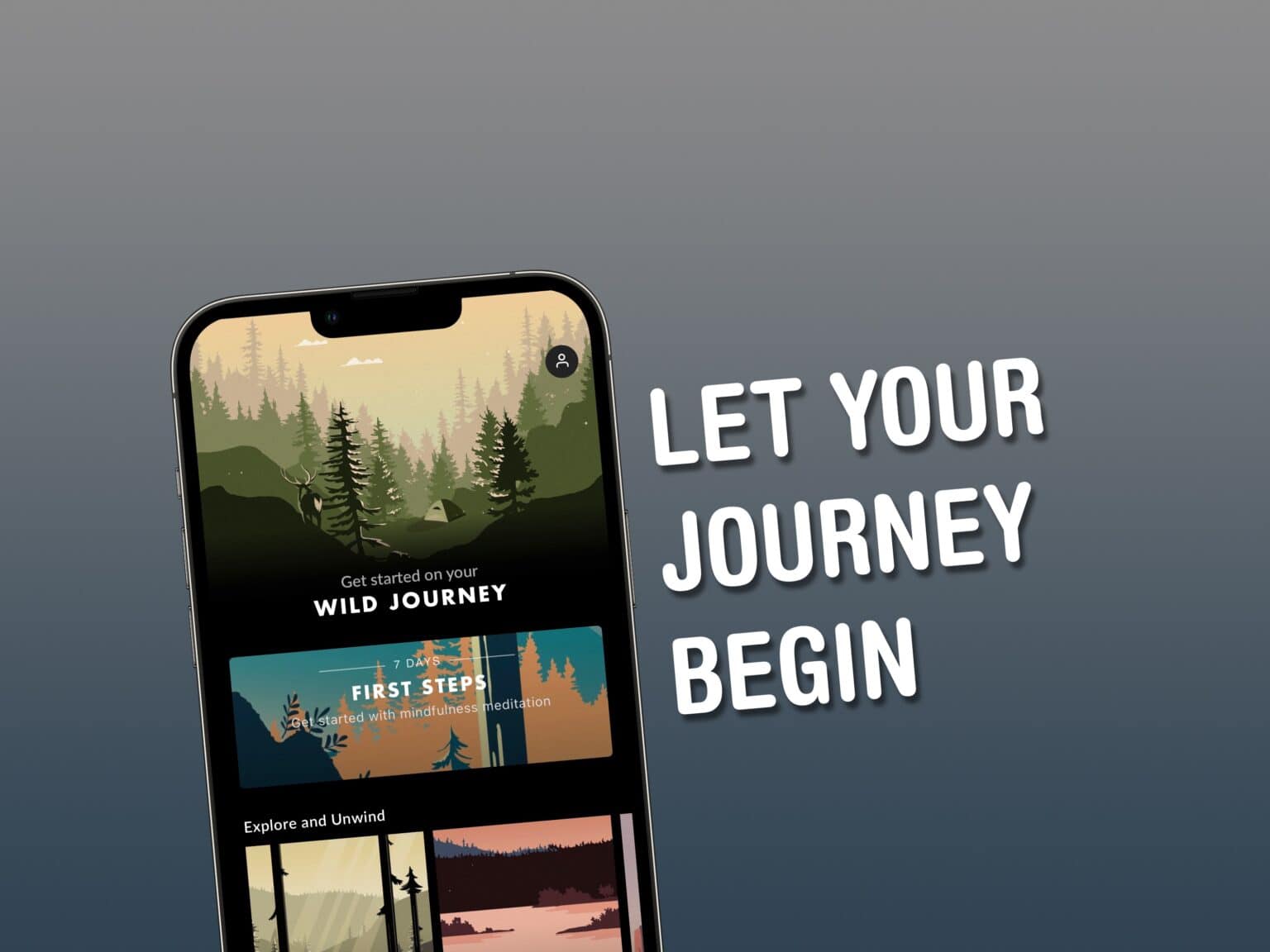 Wild Journey mindful app on iPhone