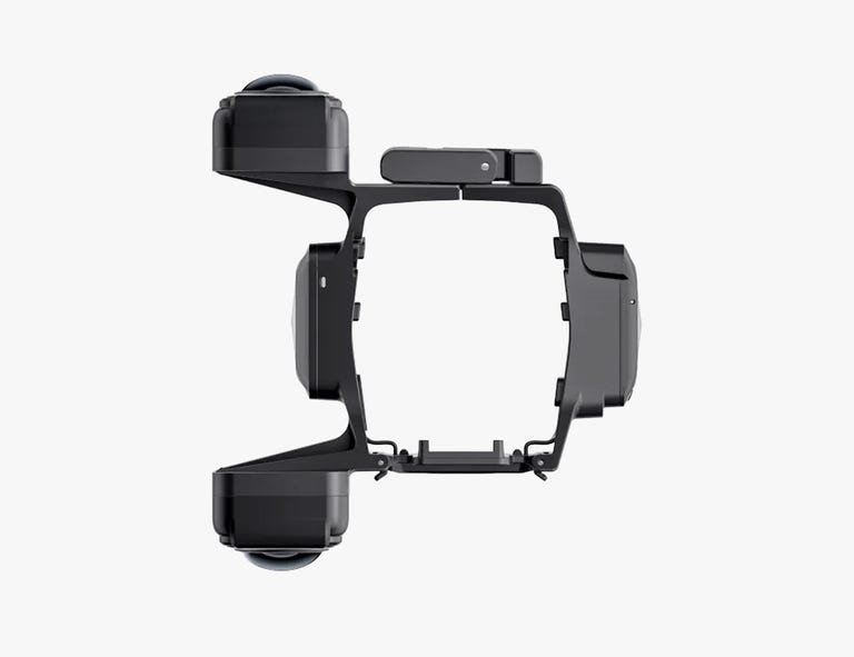 The Insta360 Sphere camera works with two DJI Mavic drones, keeping them out of the shot.