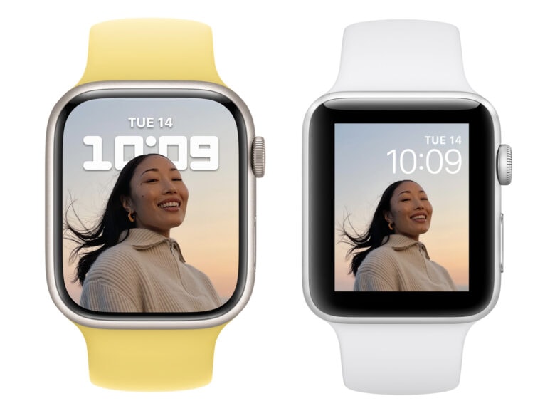 The Apple Watch Series 7 display is 50% larger than Series 3.
