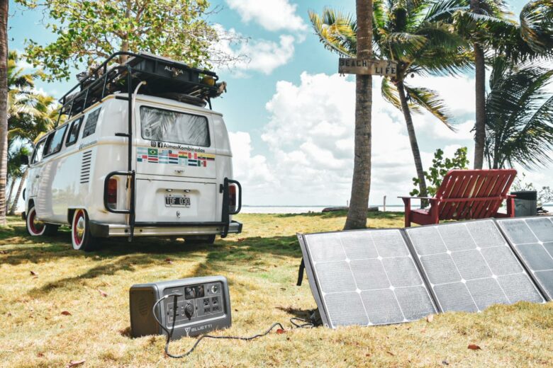 Pair a Bluetti EB70S portable power station with solar panels for a reliable source of green energy anywhere the sun shines.