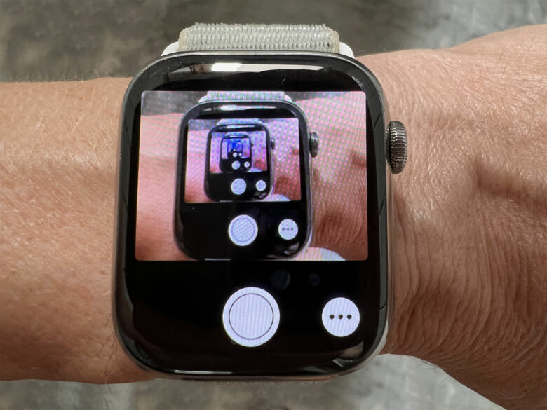 Point your iPhone at your Apple Watch running the Camera Remote for a trippy feedback effect.
