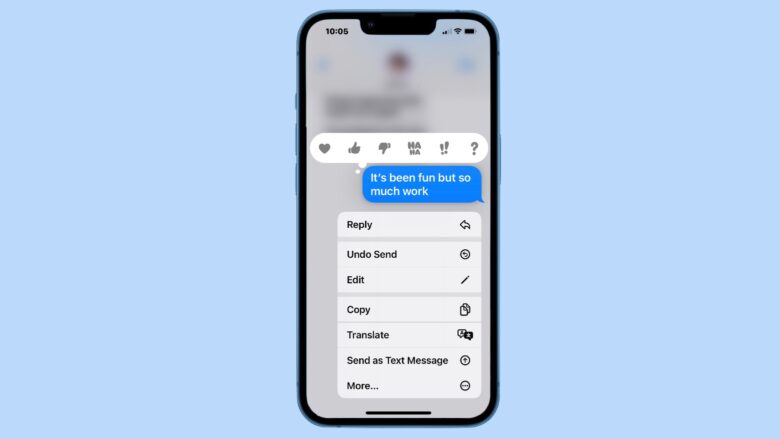 iOS 16: Edit already sent texts in Messages