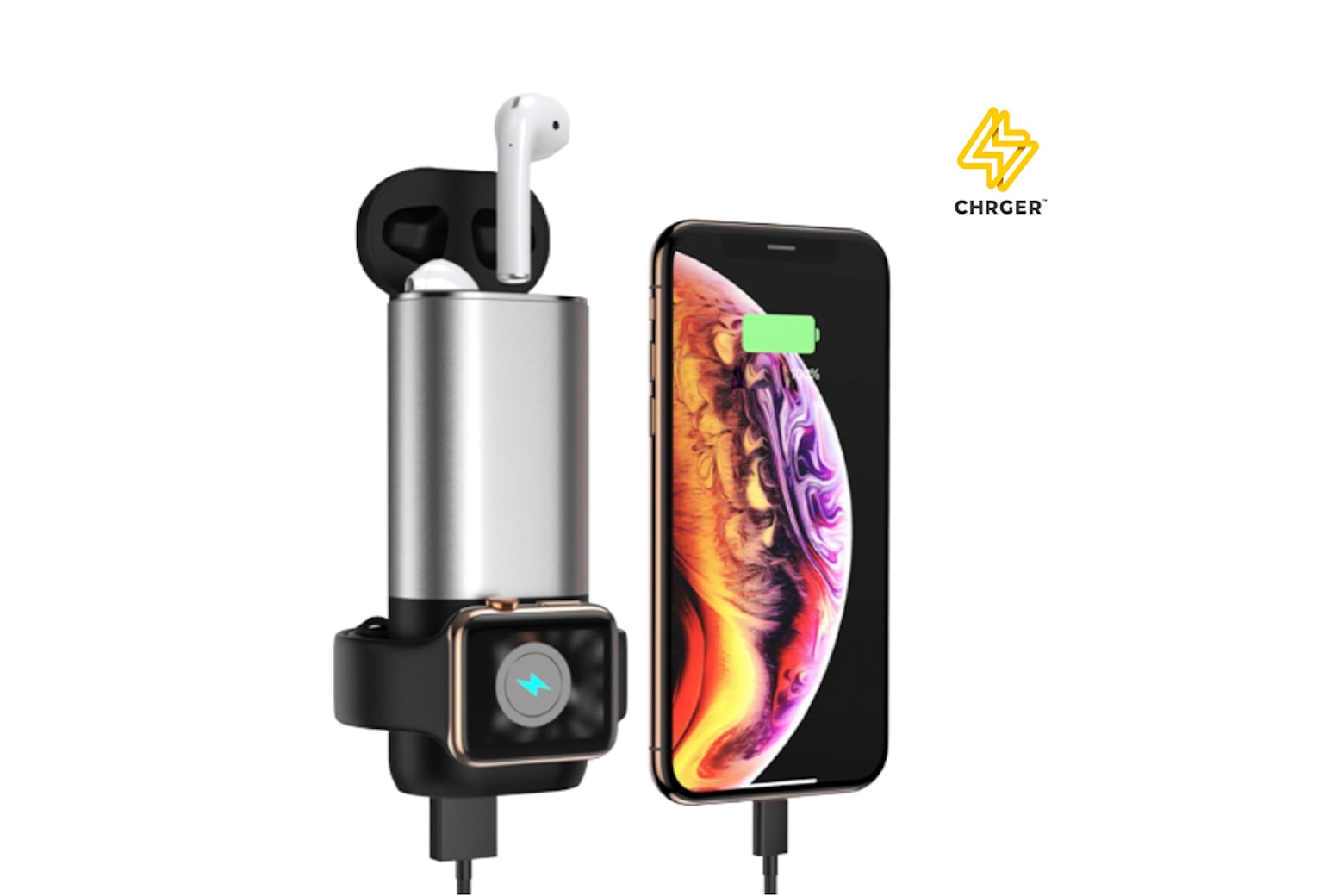 Charge 3 devices on the go with this charger.