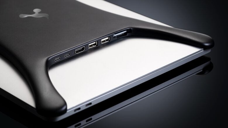 Case X protects your MacBook while adding extra storage and ports