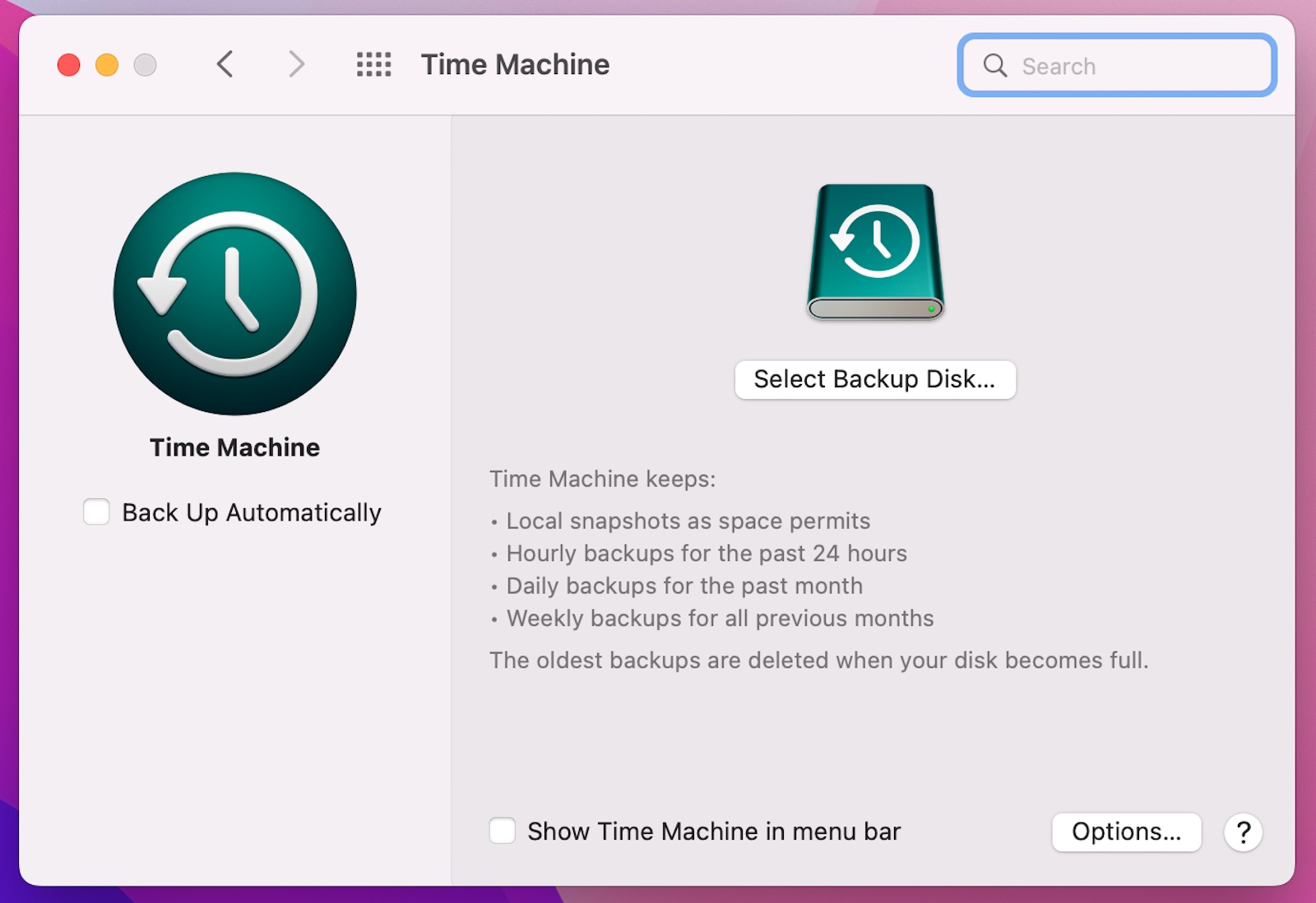 Time Machine will back up files on all your drives.