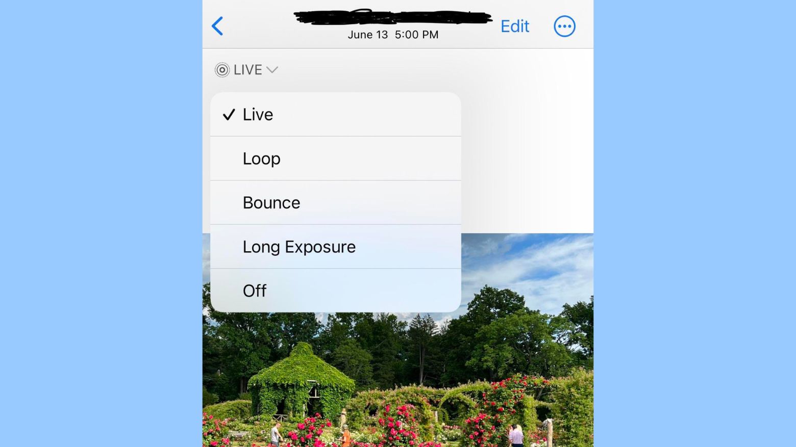 Turn off a live photo in iOS 16