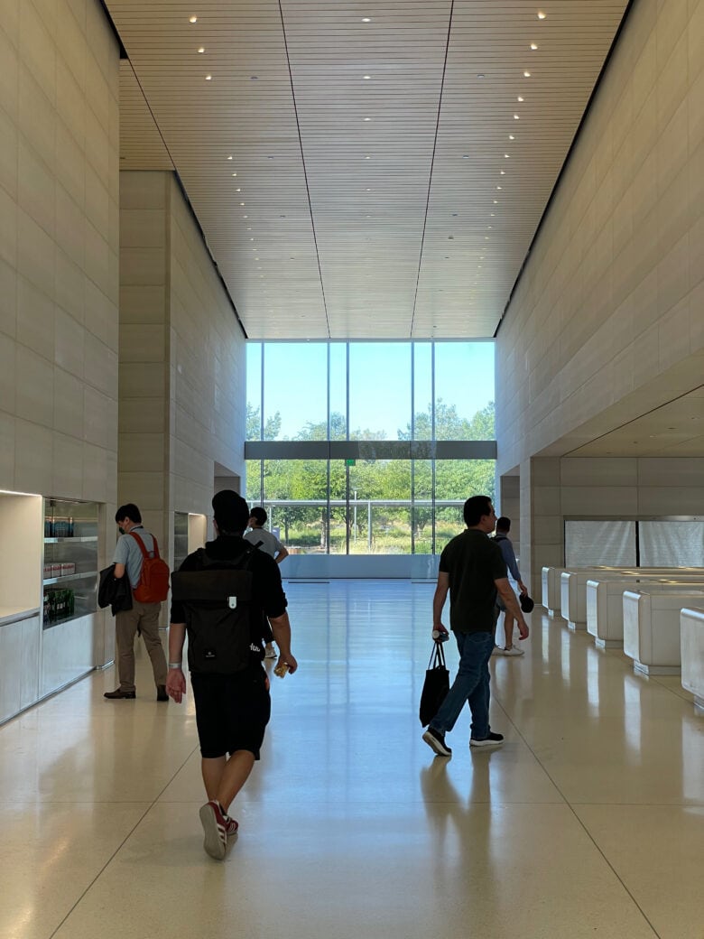 View of the Apple Park cafeteria.