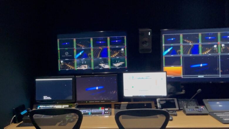 The video station in the Big Sur Theater's control room.