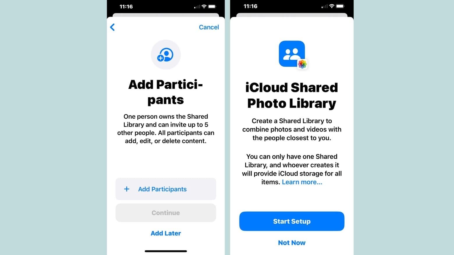 iCloud Shared Photo Library in iOS 16