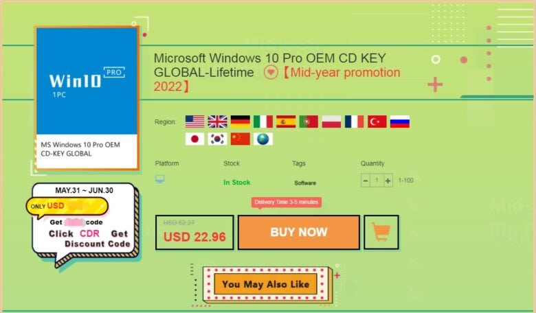 How to use CDKeylord Microsoft software activation keys: On the product page, simply click "buy now" to purchase something.