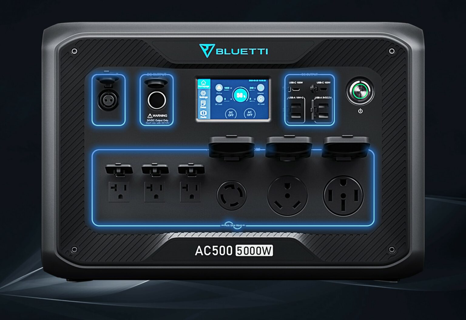 The Bluetti AC500 delivers power however you need it, thanks to 16 versatile output ports.