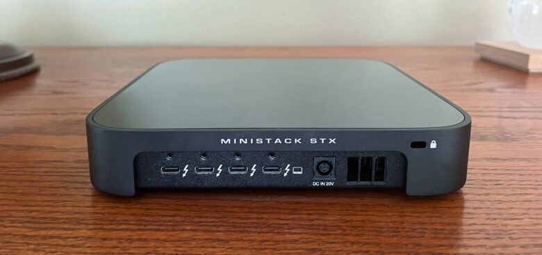 OWC MiniStack STX Thunderbolt 4 ports