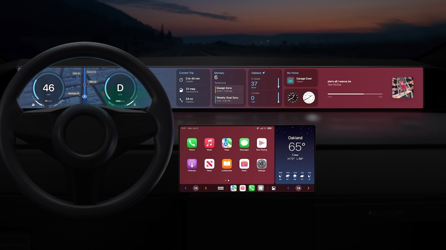 Apple CarPlay's interface will be more integrated, and perhaps more Apple Car-like, in iOS 16