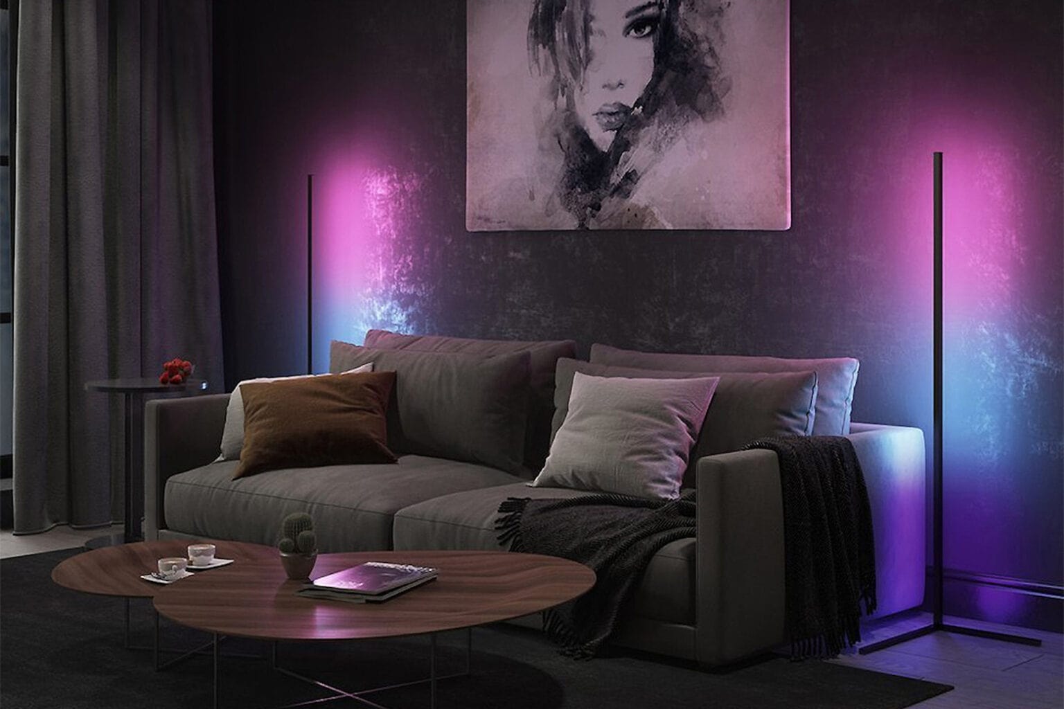 Give your room the hue-man touch with these gorgeous LED corner lamps.