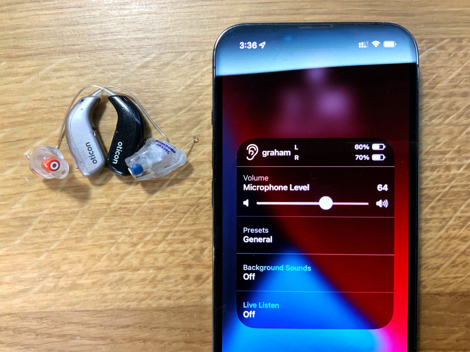 Made for iPhone hearing aids, like Oticon More, connect directly with your iPhone.