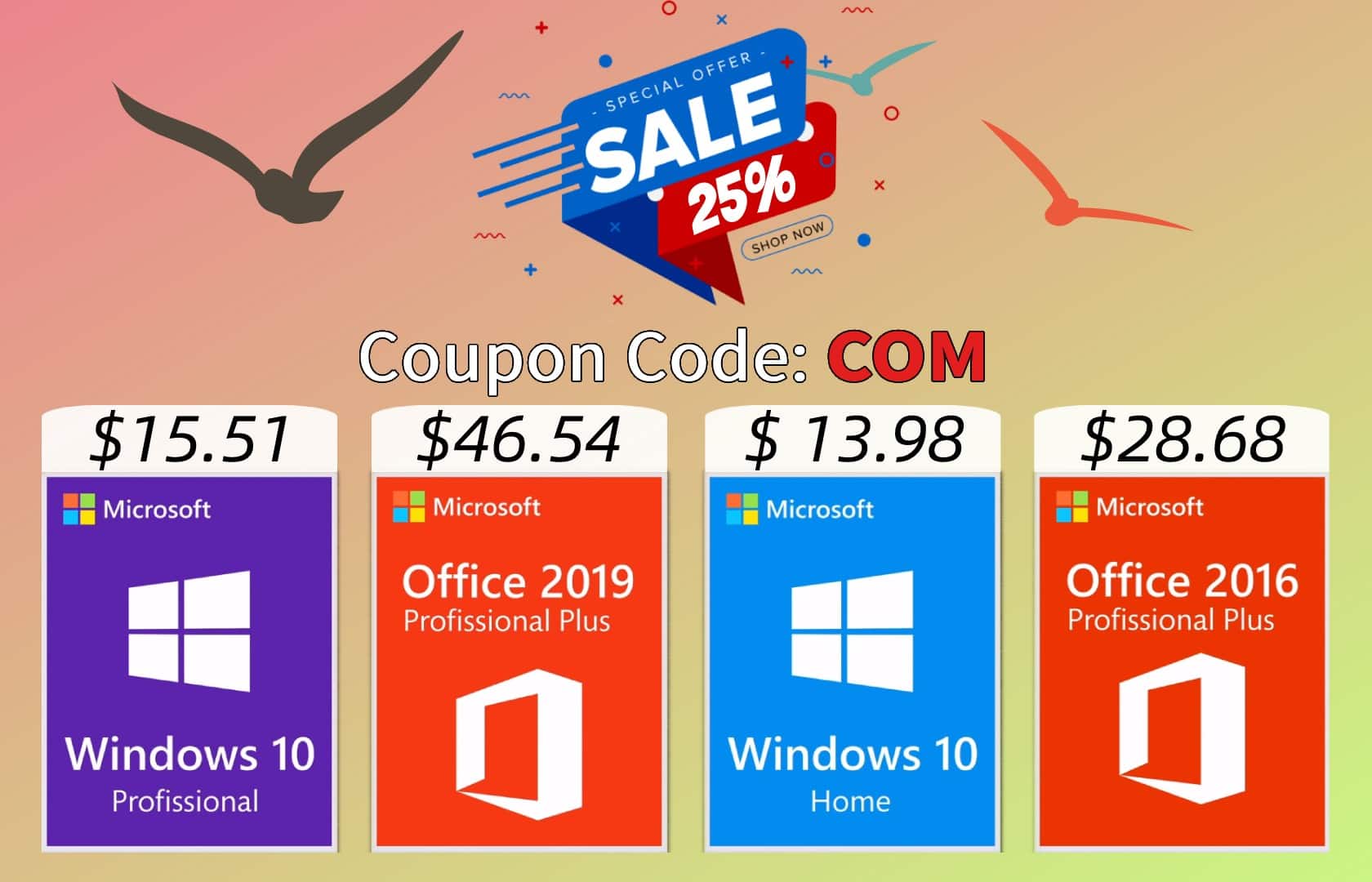 If you'd like to save money on genuine Microsoft software, head to Keysbuff.com using the links above. And don't forget to enter promo code COM to get extra savings.