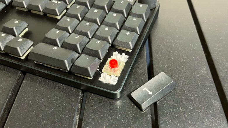 Das Keyboard MacTigr has Cherry MX Low Profile Red mechanical switches