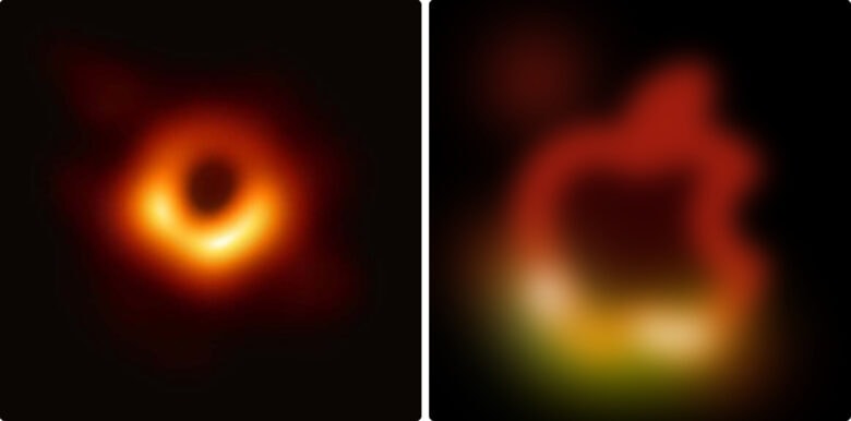 An Apple-shaped black hole for all your money