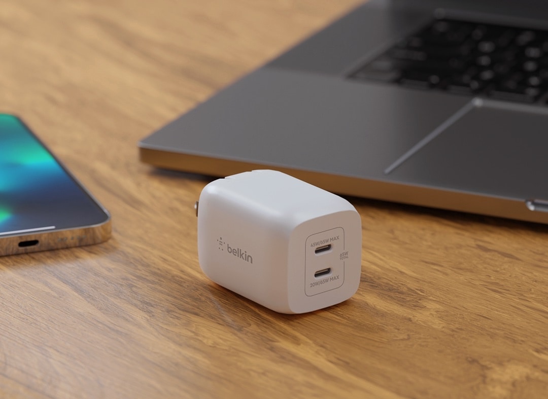 Belkin's compact new GaN chargers feature dual USB-C ports and fast charging.