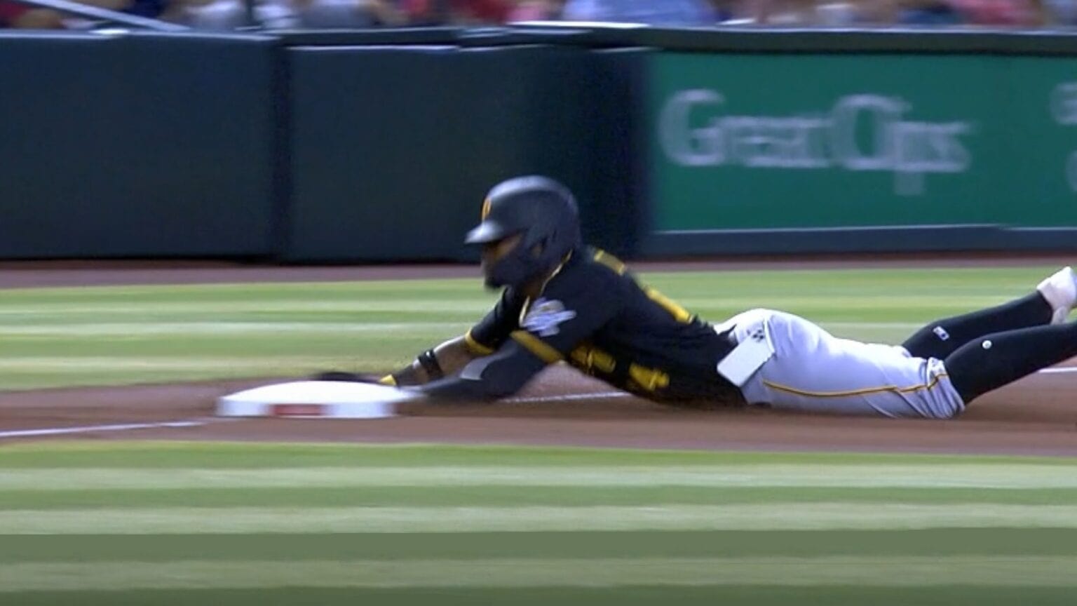 Watch: Pirates infielder slides into third, iPhone slides out of his pocket