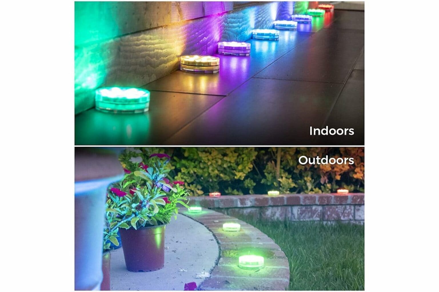 Light up your garden or pool with 12 waterproof LEDs.