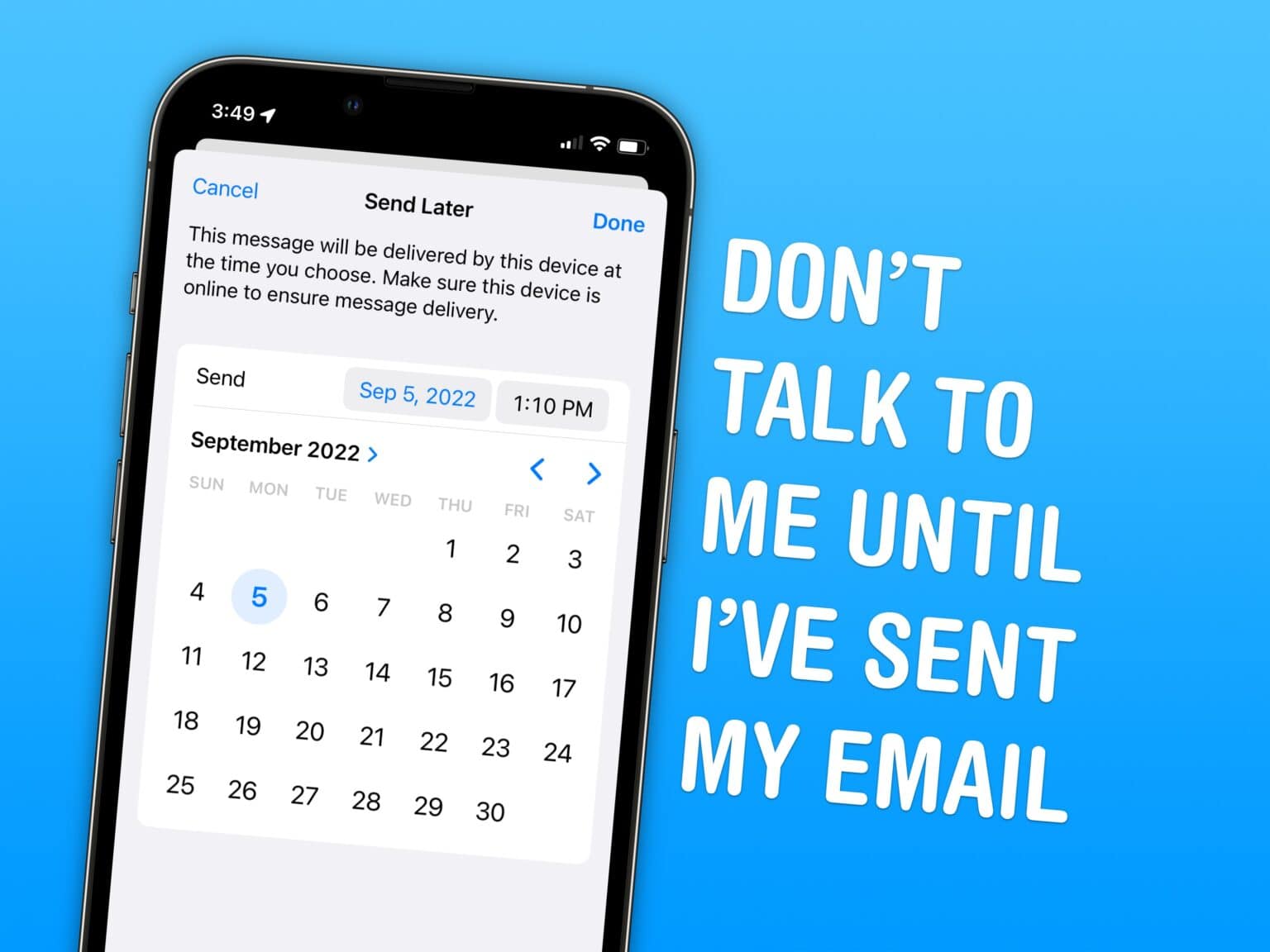 Undo sending emails and schedule emails in advance.