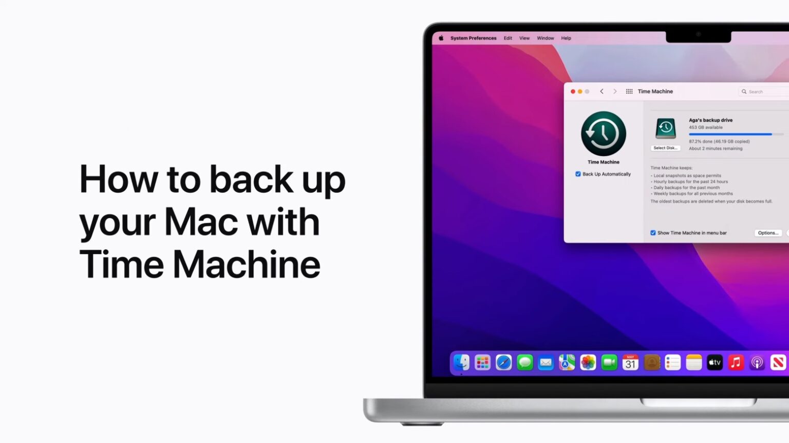 Apple video explains how to use Time Machine to backup your Mac
