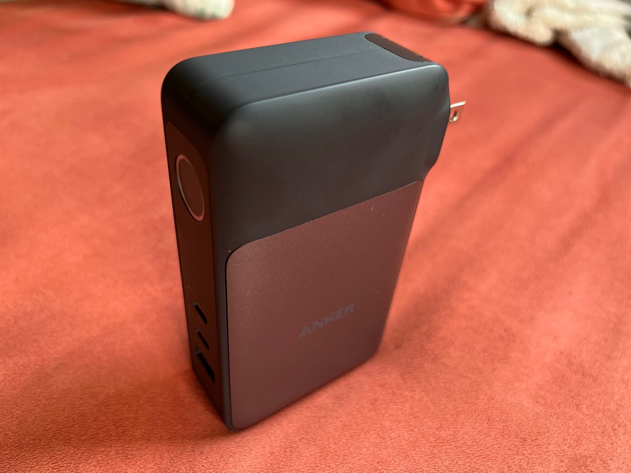 The power bank can be a wall charger or a portable battery. 