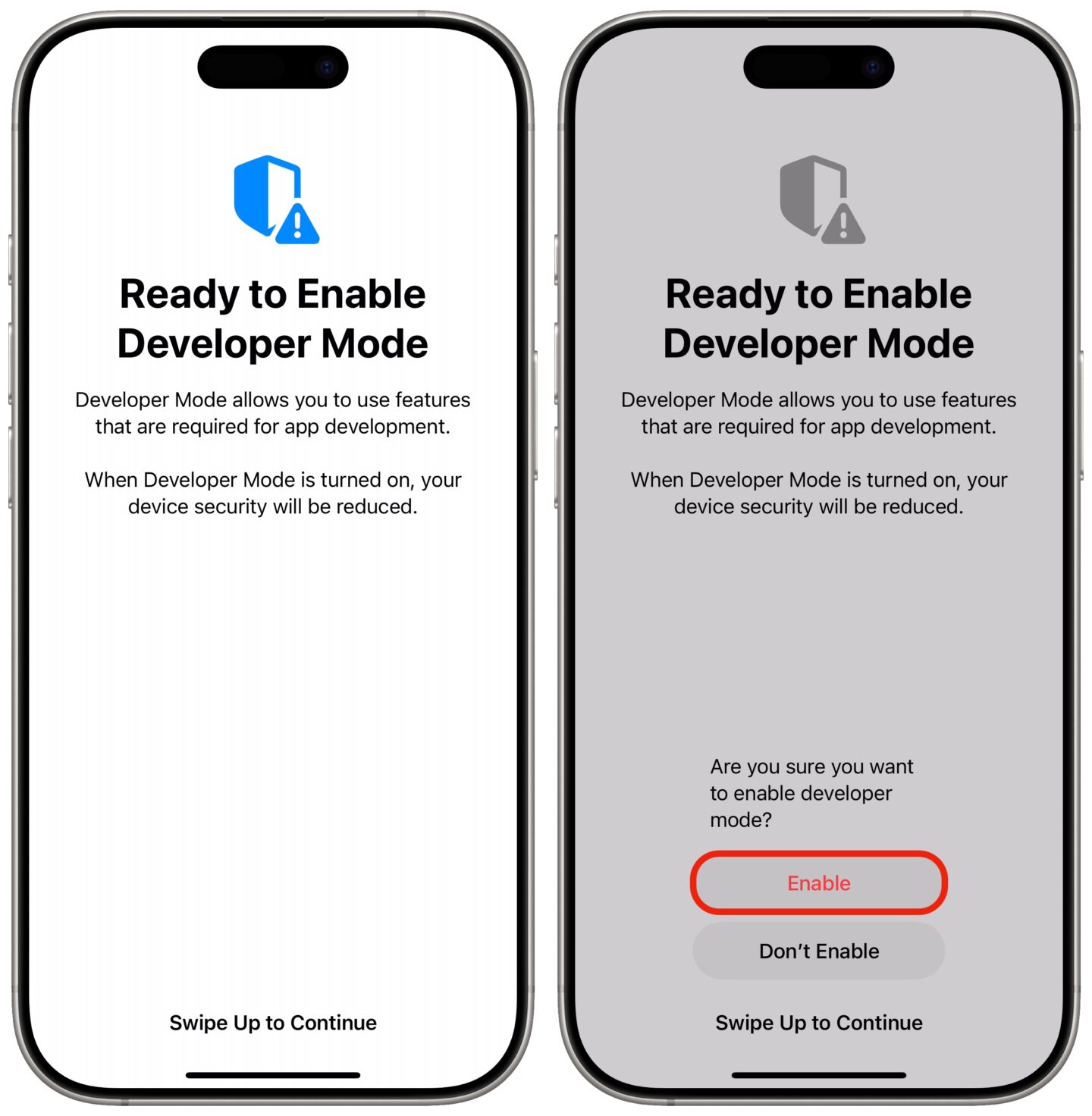 Securely Enable Developer Mode Enabling Developer Mode on iPhone again