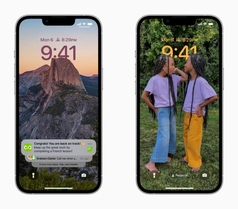 If you position your picture just right, the subject of an image will slightly overlap the clock on the new Lock Screen in iOS 16.