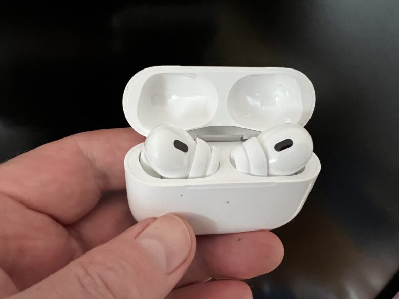 Delidigi's ear tips have a double-flange design but fit fine in the charging case.