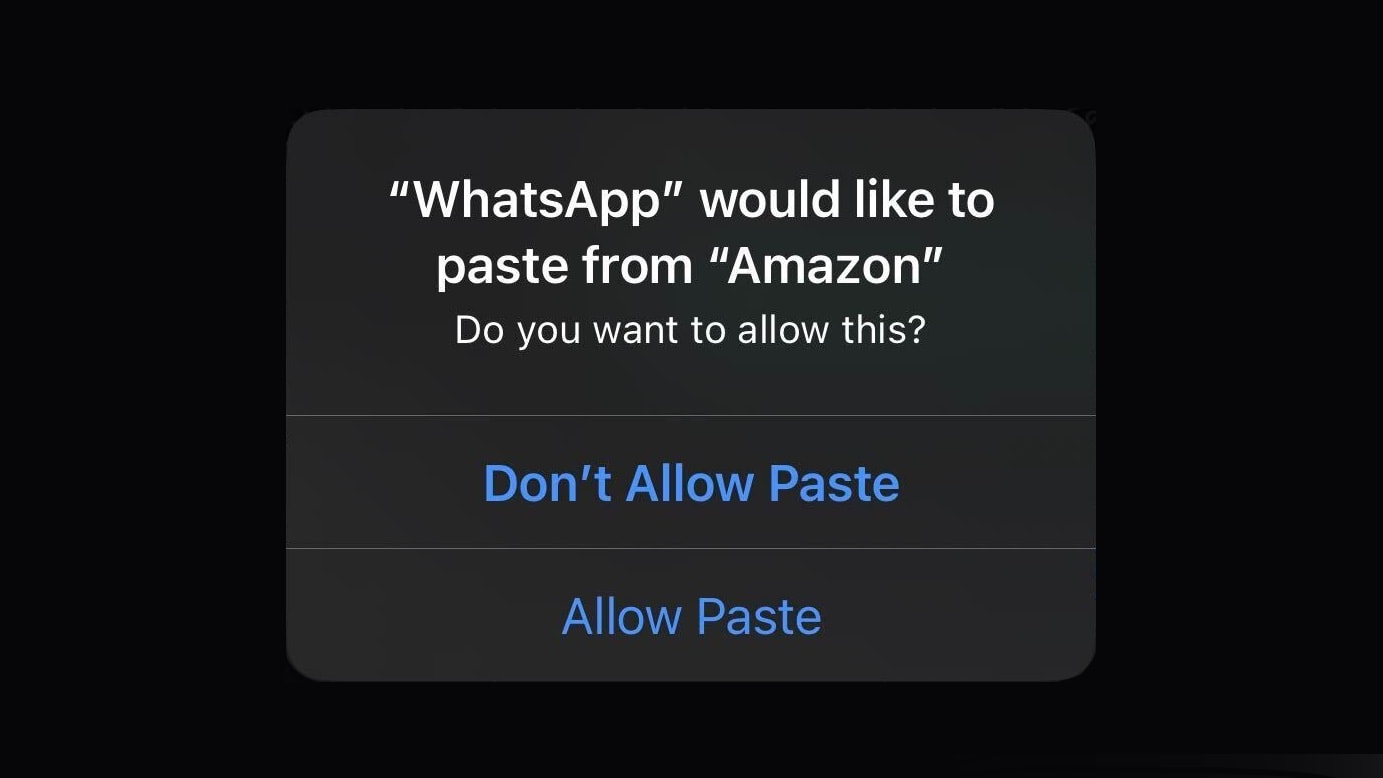 Fix for persistent iOS 16 'Allow paste' pop-up in development