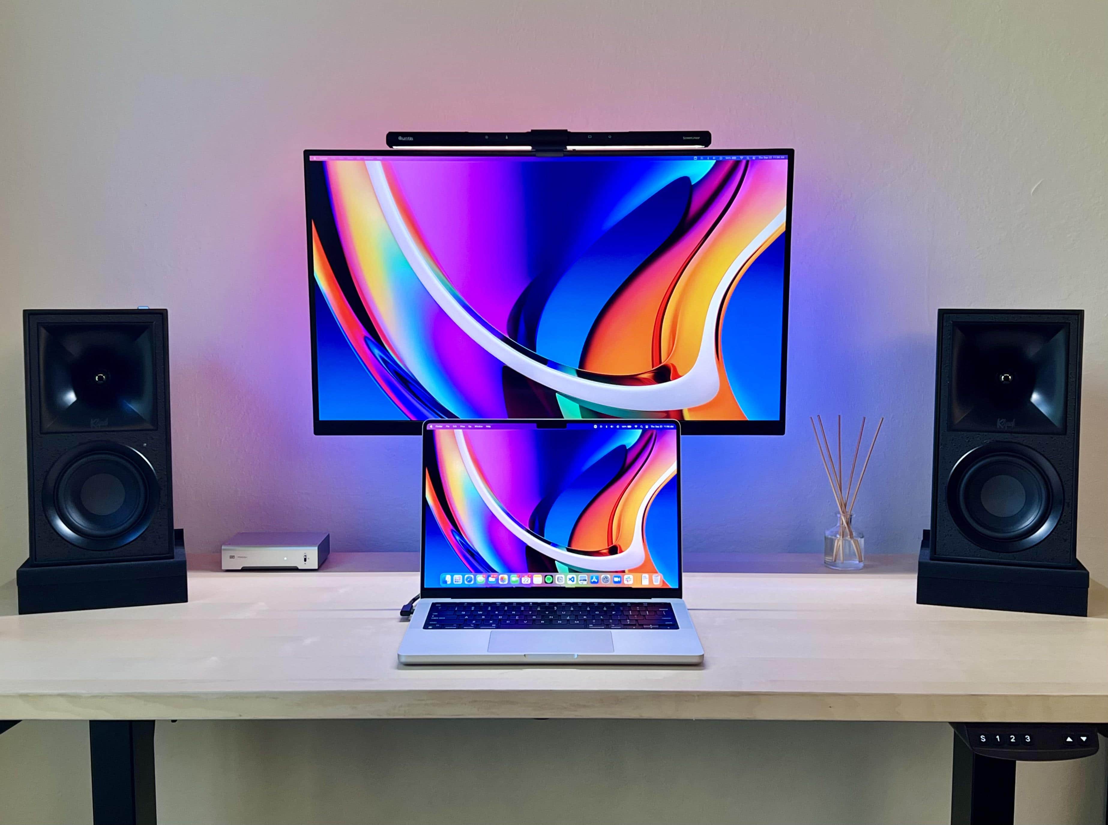 The DAC is the little gadget to the left of the monitor.