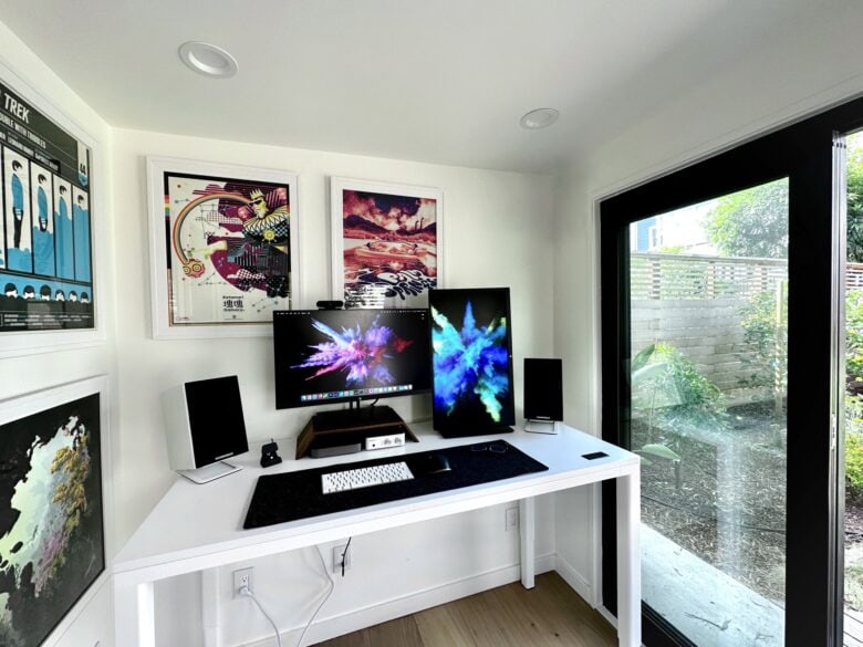 A backyard shed-based setup works especially well when weather isn't much of a concern. This one is in California.