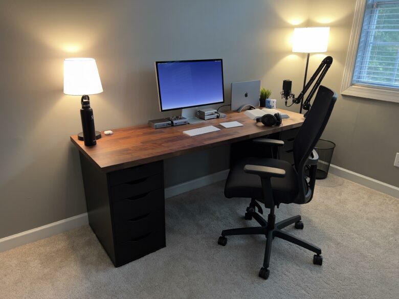 A new Studio Display completes the setup, joining a MacBook Pro and a raft of excellent audio gear.