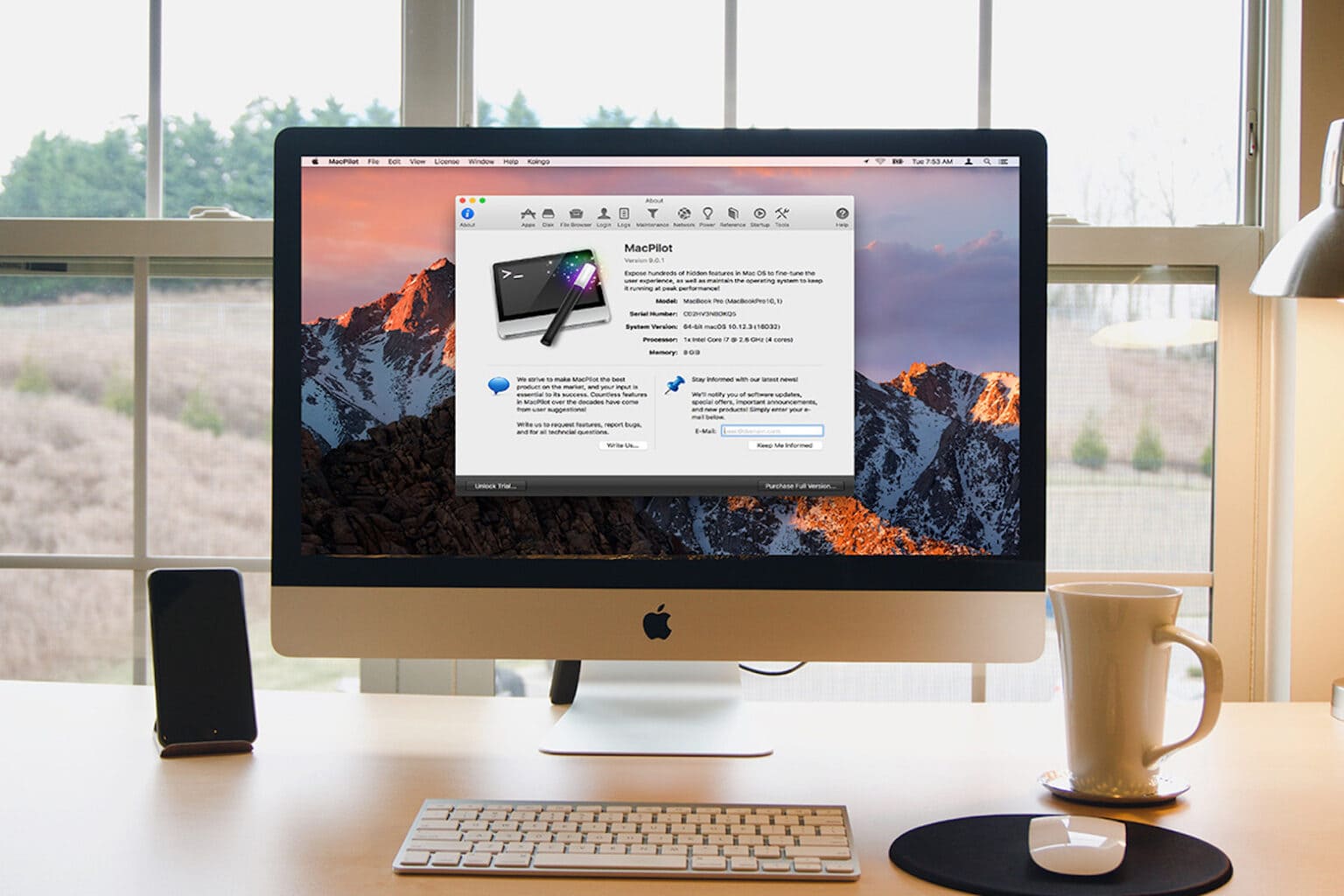 Personalize your Mac with a MacPilot lifetime license.