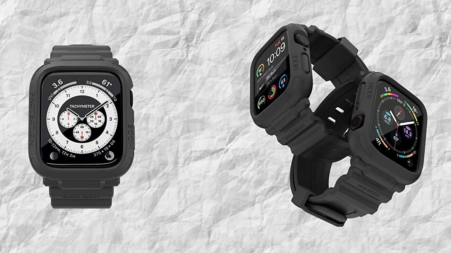 Elkson bumper cases cover a range of Apple Watch series and sizes.